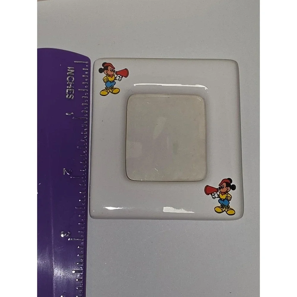 vintage 1989 Walt Disney Mickey Mouse mini ceramic photo frame Kodak Promo Rare